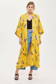 Floral Print Maxi Kimono Jacket at Topshop